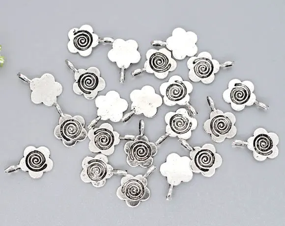 

Free Shipping 200pcs Antique Flower Glue on Bail Pendants 15x11mm Jewelry Findings Wholesale