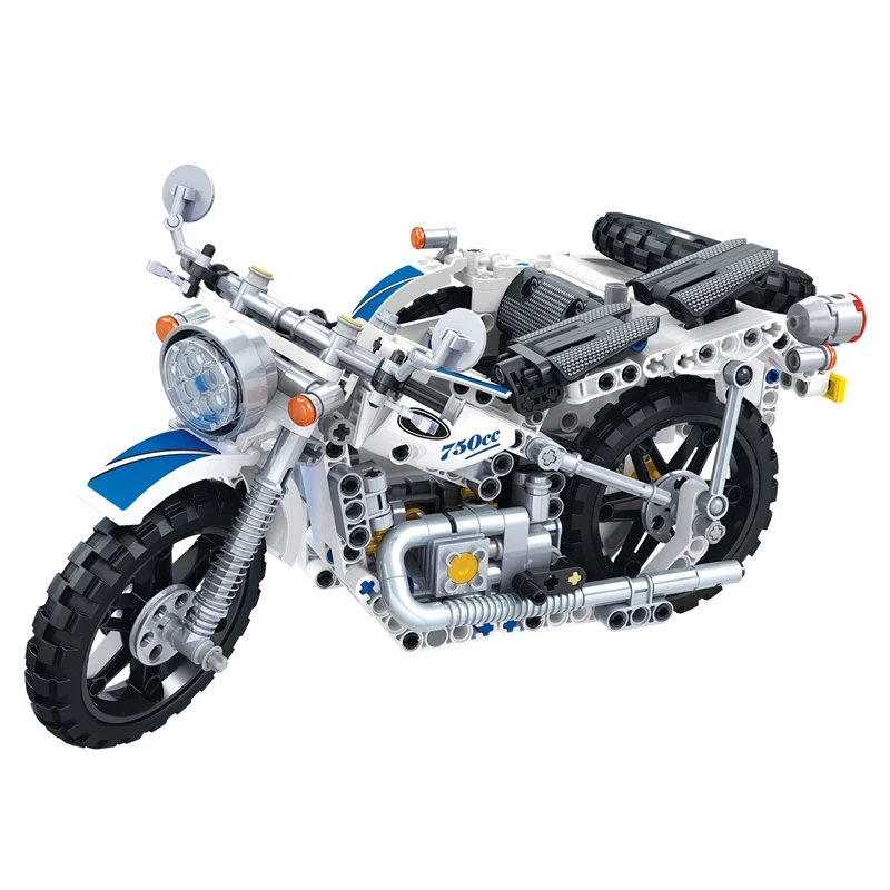 Новинка 2021 конструктор Урал из трех колес 1:8 Moto модель мотоцикла Классические
