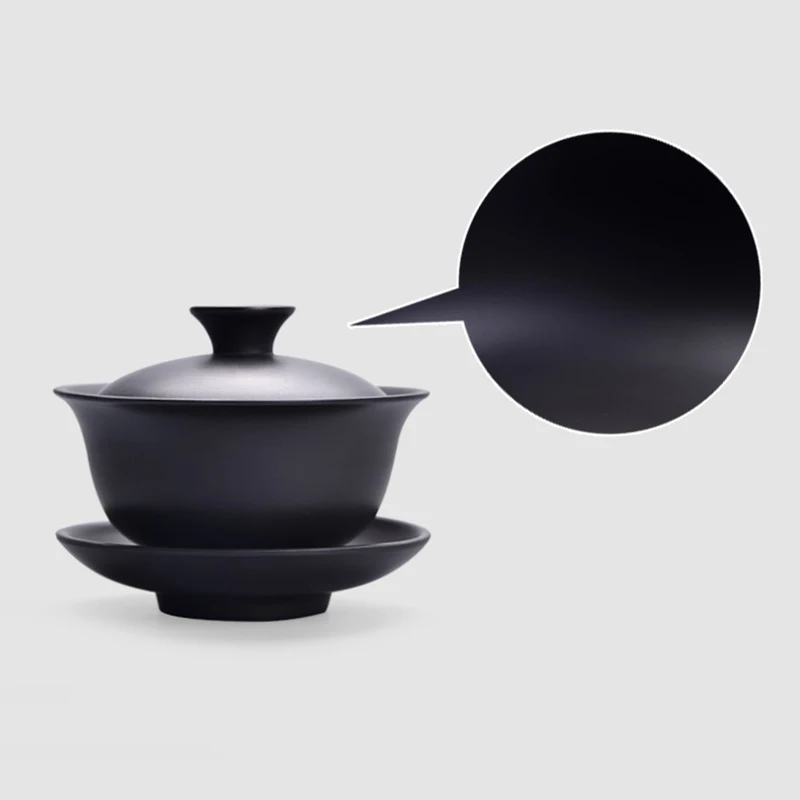 150 мл Подлинная исинская фиолетовая глина Gaiwan натуральная сырая руда черная