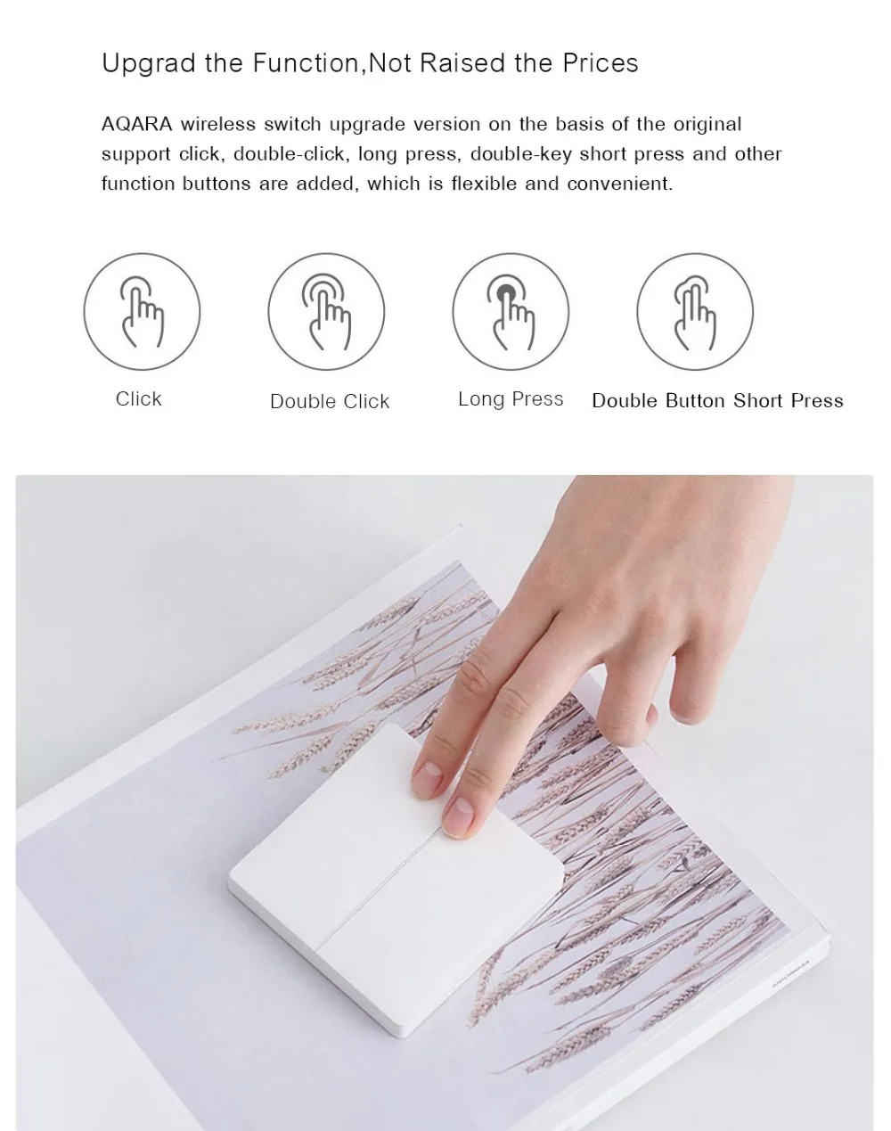 [ Inernational Edition ] xiaomi Mijia Aqara wireless key Update version,ZigBee Switch Smart Sensor for Mi home App Newwst