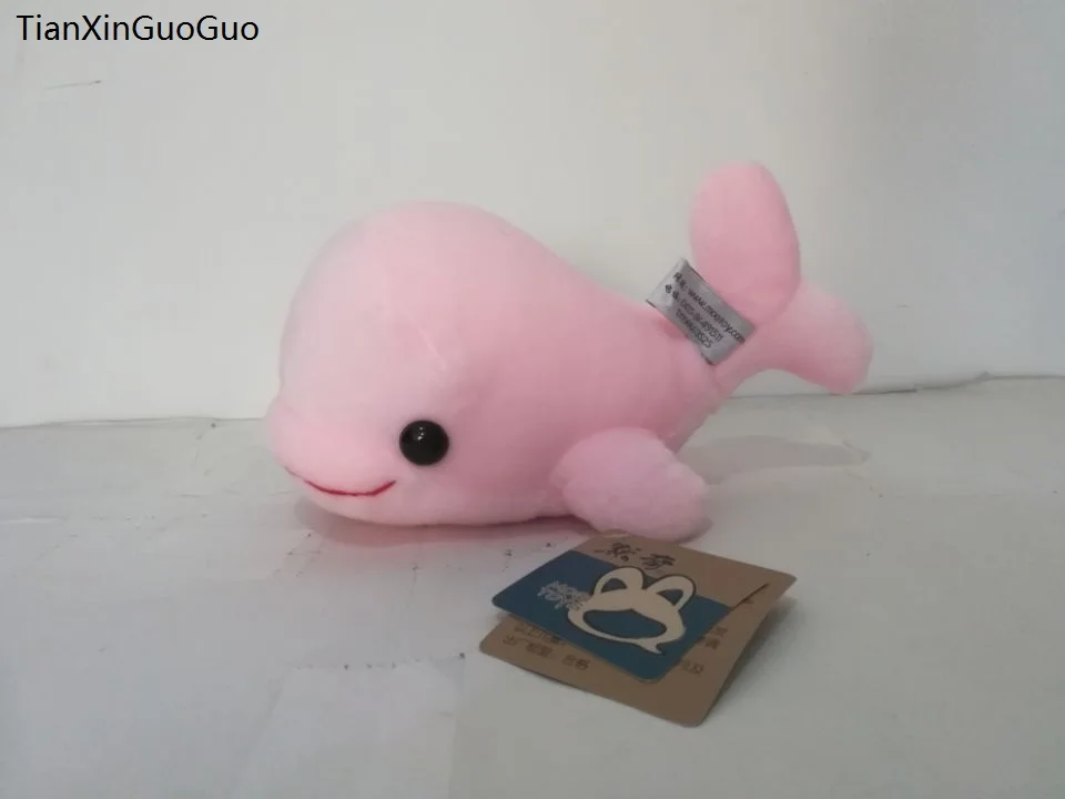 

about 24cm pink cartoon dolphin plush toy big head dophin soft doll christmas gift s2131