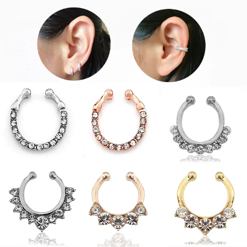 1 шт в нос кольцо ложная спиральный для хряща серьги Daith уютно Rook на козелок