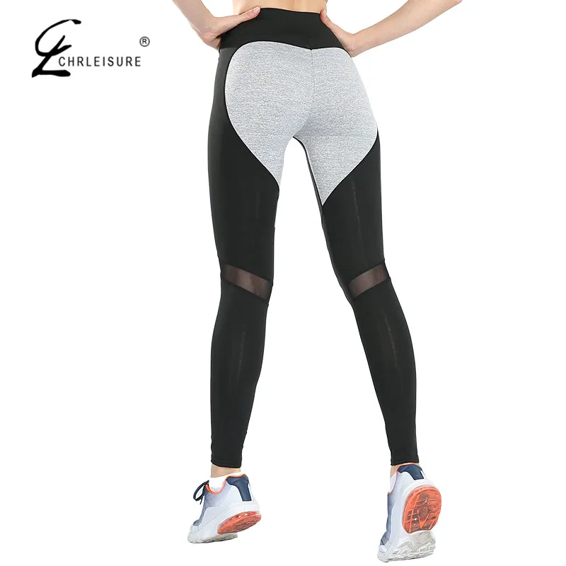 CHRLEISURE модные сетчатые леггинсы с сердечками женские эффектом пуш ап
