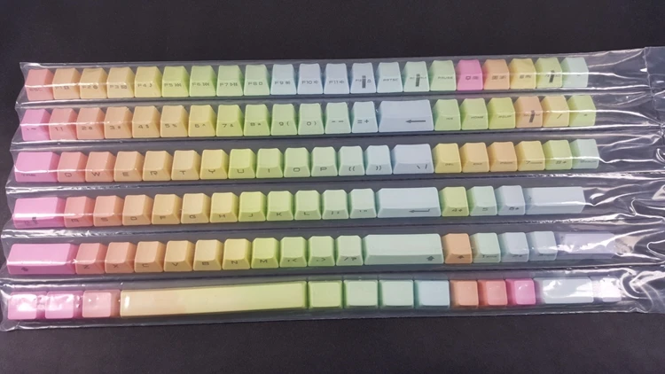 Клавиатура keycool 104 Радужная PBT 108 dye 87 с принтом по бокам механическая клавиатура