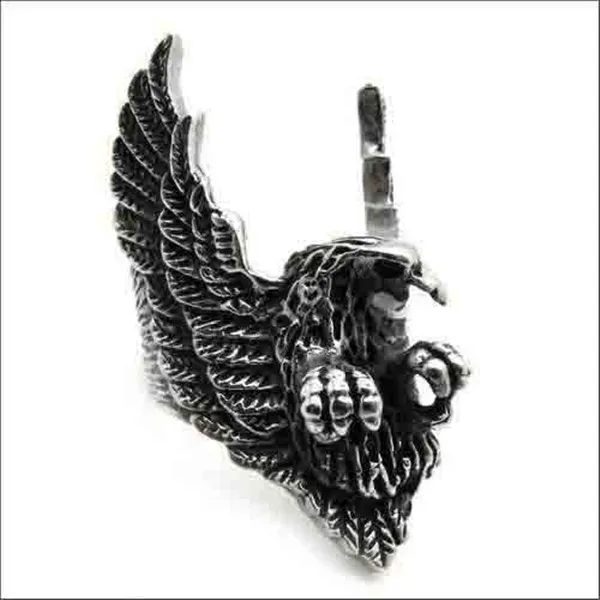 MANGOSKY фунтов Новый Орел животных обруч кольцо в старинное серебро и бронза цвет