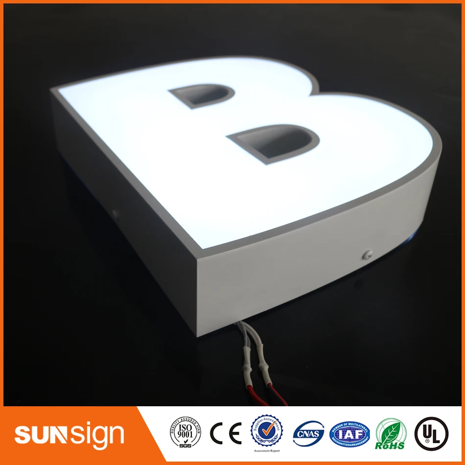 Factory Outlet Outdoor waterproof Super High brightness Acrylic led letter signs for Restaurant