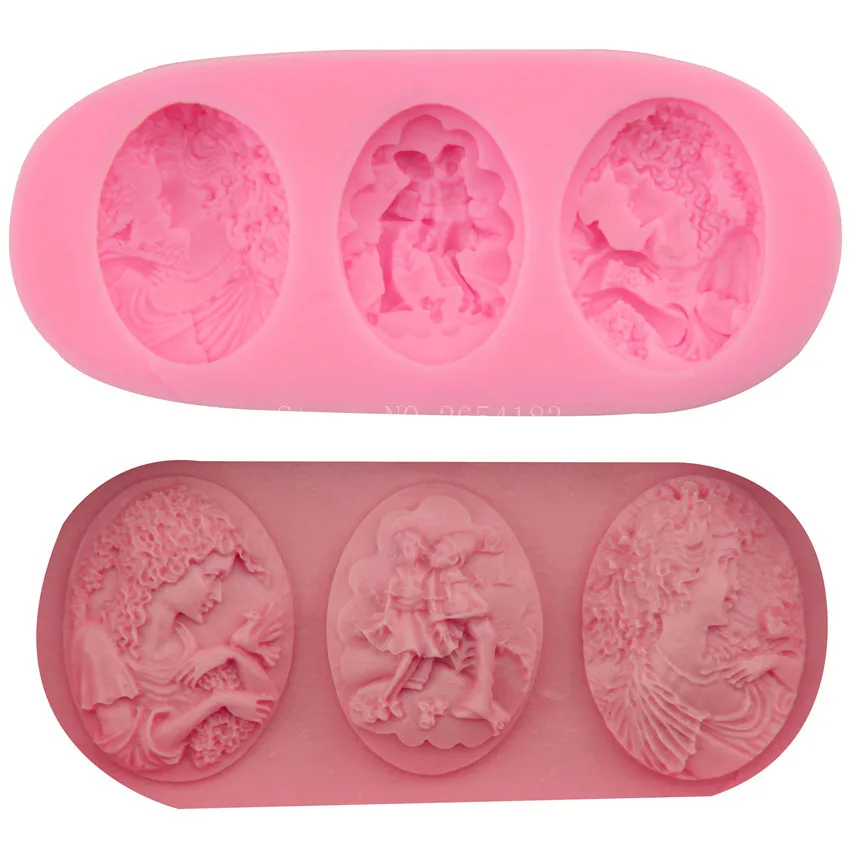 

Gentlewoman & Beauty Girl & Lady Silicone Fondant Soap 3D Cake Mold Cupcake Jelly Candy Chocolate Decoration Baking Tool FQ2232