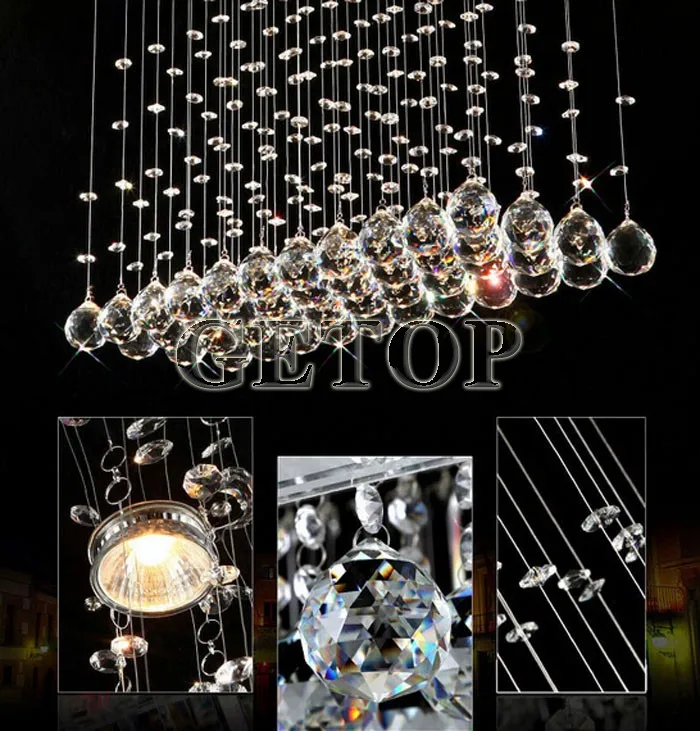 J Лучшая цена современная модная с кристаллами лампа прямоугольная потолочная