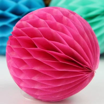 Fuschia 1 многожильной сотообразной структурой мяч Бумага цветок Фонари 4 ''6'' " 10" 1" Свадебные Baby Shower вечерние детский день рождения рождественские украшения - Цвет: Fuschia