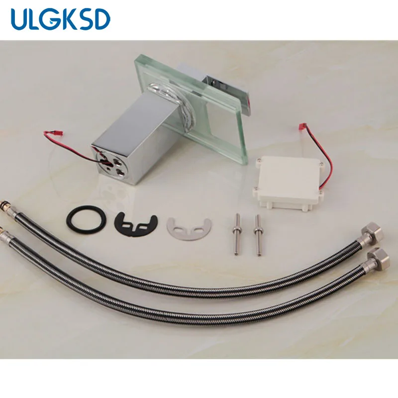 Ulgksd смеситель для ванной комнаты черный/хромированный кран раковины латунный