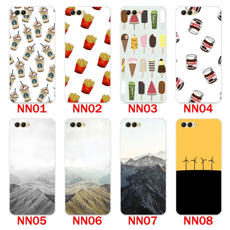 huawei honor v10 Case Silicon scenery Painting Soft TPU Back Cover for Phone Protect bags shell |