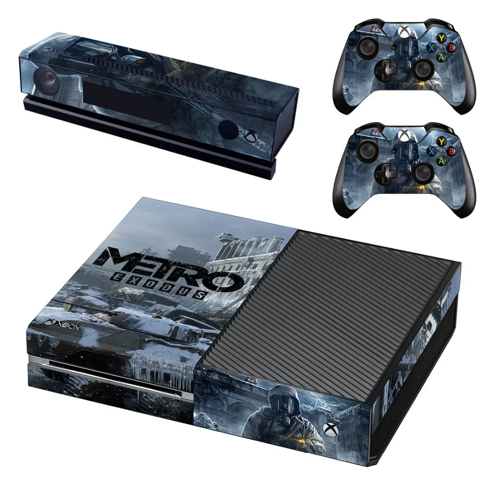 Новая наклейка на кожу для Xbox One консоль и Kinect и 2 контроллера для Xbox One Наклейка на кожу винил-Metro Exodus