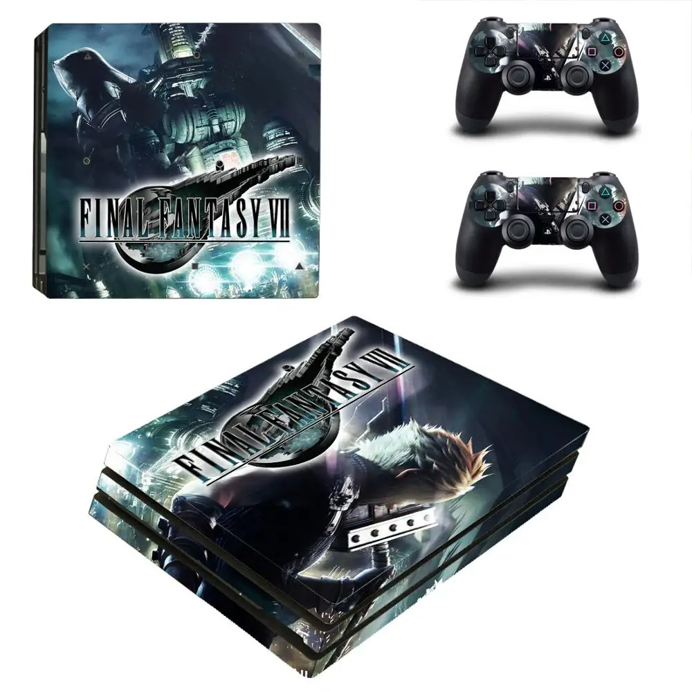 Final Fantasy VII 7 наряд в стиле известных брендов PS4 Pro кожи Стикеры наклейка для Игровые