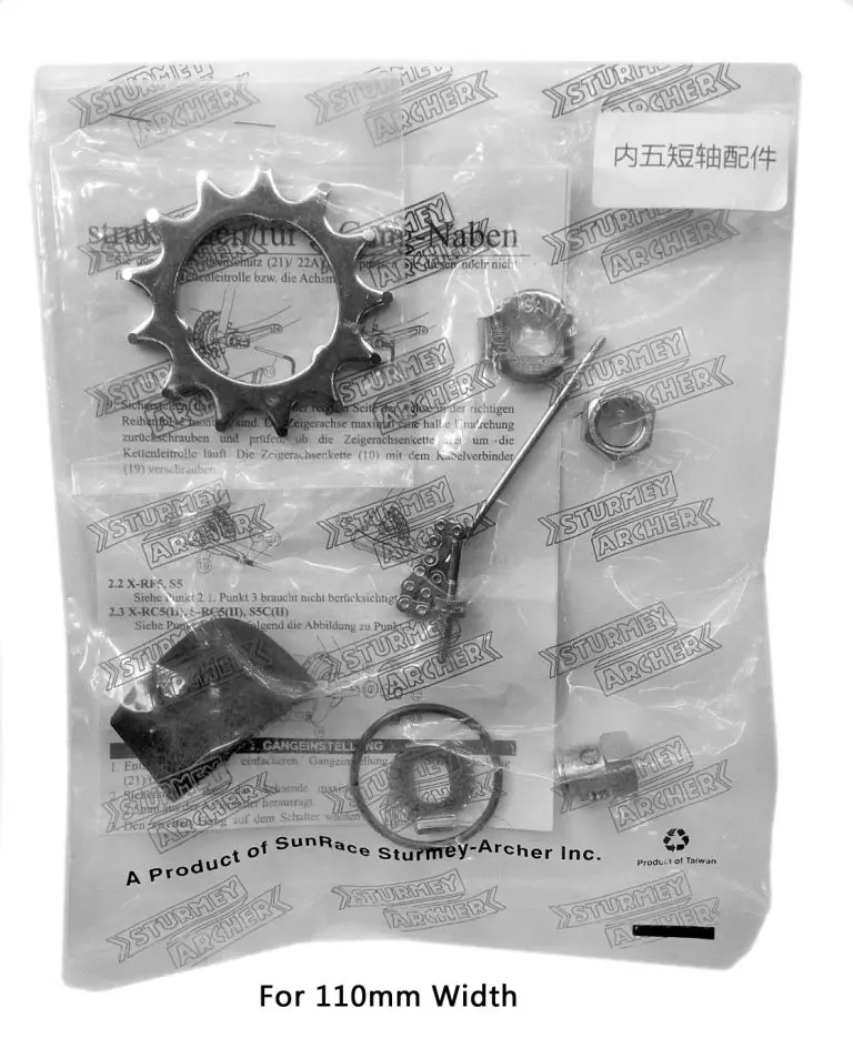 Sturmey archer SRF5(W) внутренний редуктор 5 скоростей для велосипеда, Задняя Ступица 28H 110 мм с рычагом переключения передач, подходит для складного велосипеда