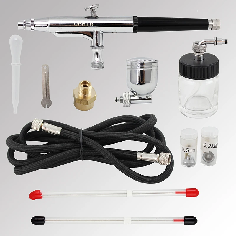 OPHIR 3 Аэрограф распылитель с компрессором воздушного бака для краски торта