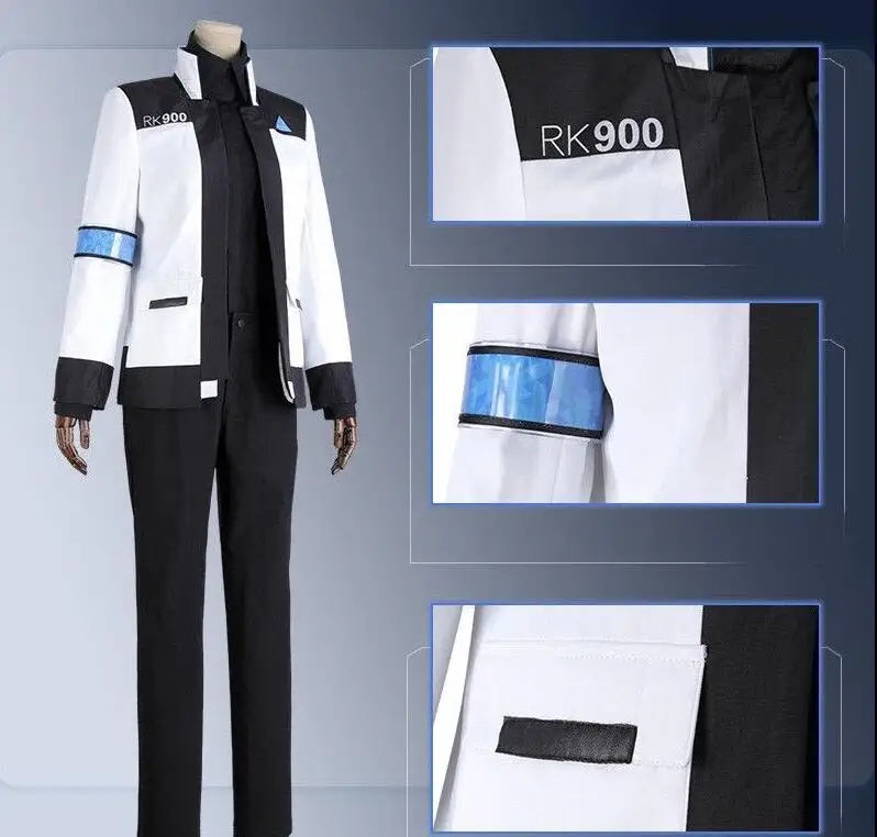Костюм для косплея игрового Коннора RK900 костюм агента Униформа на Хэллоуин |