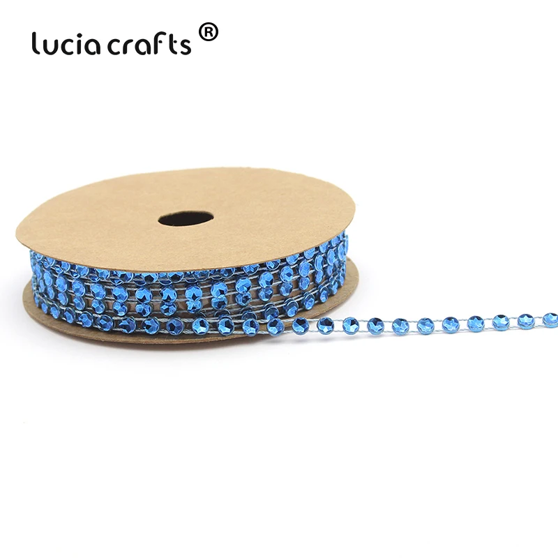 C2 Blue Lucia crafts 2y/лот 4 мм пластиковые линии дрель для вечерние сумки декор обуви DIY одежды ручной работы материал аксессуары I1104 - Цвет: C2 Blue