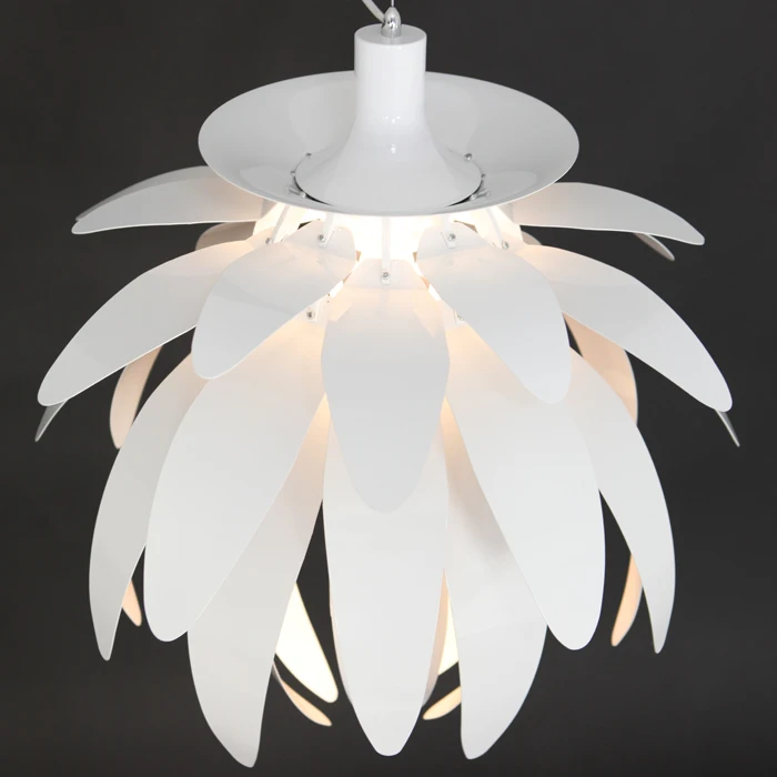 Светильник с рисунком белого красного дракона Современная Подвесная лампа в