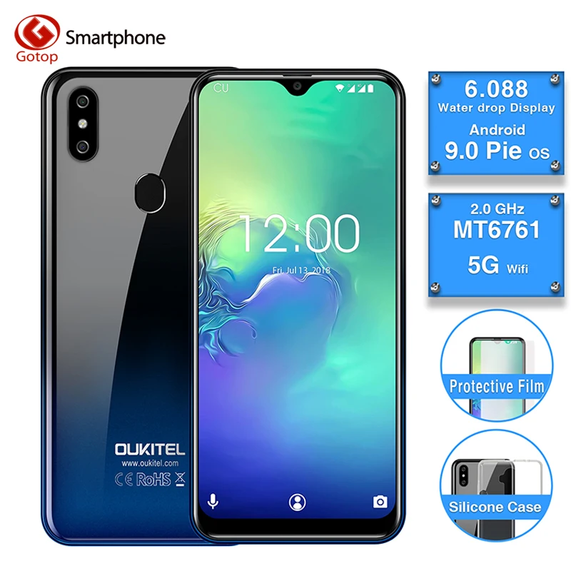 Смартфон OUKITEL C15 Pro 2 ГБ + 16 Android 9 0 мобильный телефон MT6761 сканер отпечатка пальца