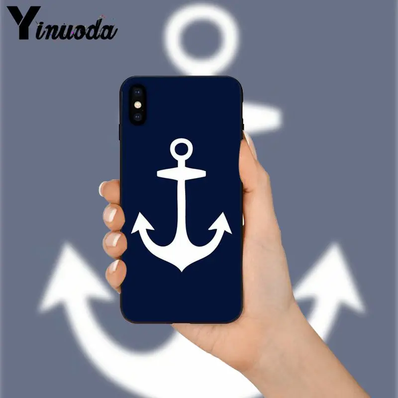 Yinuoda якорь лодка синий сердечник ТПУ Мягкий силиконовый чехол для телефона iPhone 5