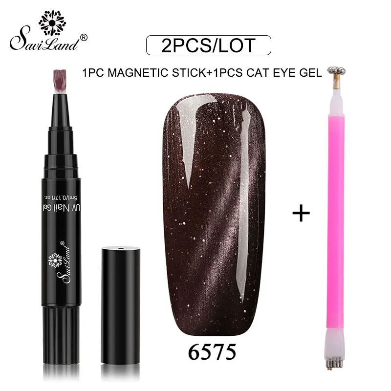 ZHG916 Saviland 2 шт./лот Магнитная 3D кошачий глаз гель лак для ногтей магнит Nail Art инструменты магнит для УФ лак для ногтей маникюр инструмент - Цвет: ZHG916
