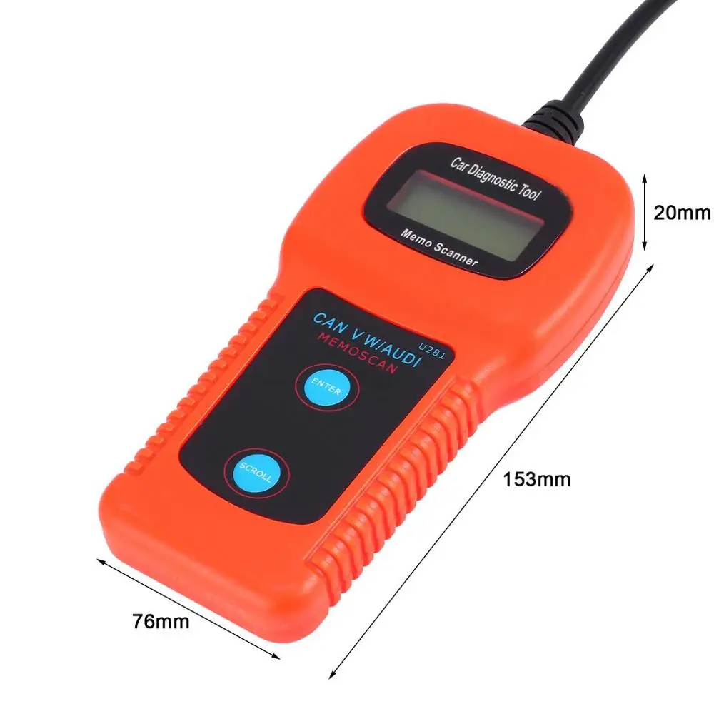 ABS инструмент сброса чтения и стирания проблемы OBD2 OBDII сканер ошибок U281 автомобиля диагностическое приспособление для двигателя CAN сканер кода шины подушка безопасности