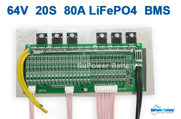 SuPower 20 S 3.2Vx20 60 V 64 73 72 80A LiFePo4 LFP LiFe battery BMS система управления баланс чип pcb Защитная