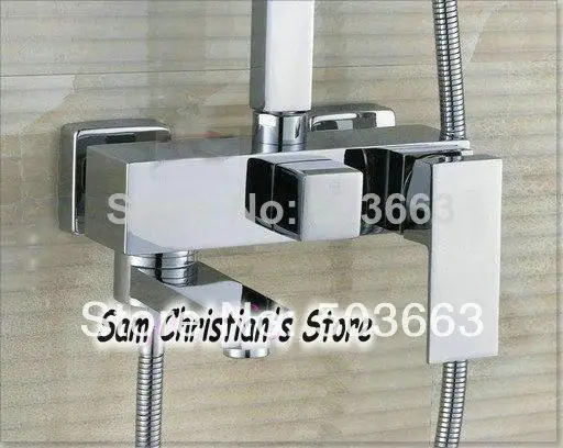 to tap Wholesale And Retail NEW Chrome Brass Water Pressure Boosting Bathroom Rainfall 8&quotShower MF-1100 Mixer Tub Faucet Shower | Дом и