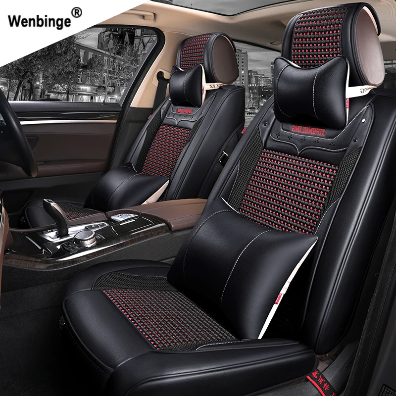 Кожаные чехлы wenbinge для автомобильных сидений Cadillac SLS ATSL CTS XTS SRX CT6 ATS Escalade