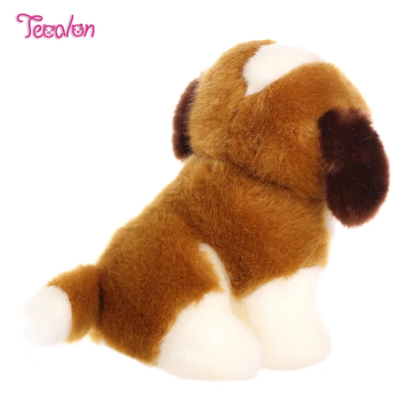 TECALON Cute Real Life Plush Dog Saint Bernard Akita Husky Stuffed Animal Puppy Christmas Children's Gifts Desk Knick-knacks | Игрушки и