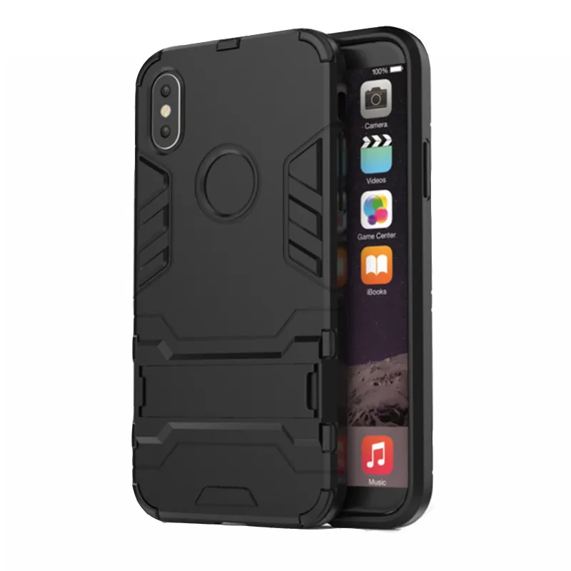 Iron Man Stealth Bracket Mobile case For iPhone X XS Max XR 8 7 Shockproof Case Plus Matte Cases TPU Bumper Shell |