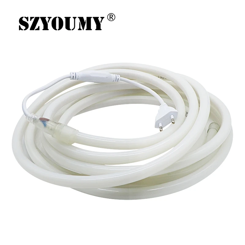 

SZYOUMY Mini 14mm Diameter Round Neon Flex 120LEDS/M 360 Degree Lighting Led Neon Tube 220-240V Led Sign Board Tube 10M 20M 50M