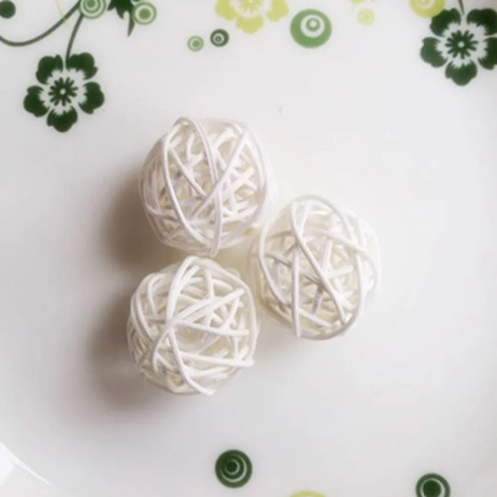 20 шт./лот 3 см красочные Ротанговые шарики DIY Sepak Мячи takraw Рождественские Свадебные
