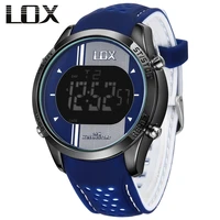 lox digital watch men fashion casual top brand luxury outdoor fun clock silicone strap wristwatch montre homme horloges mannen