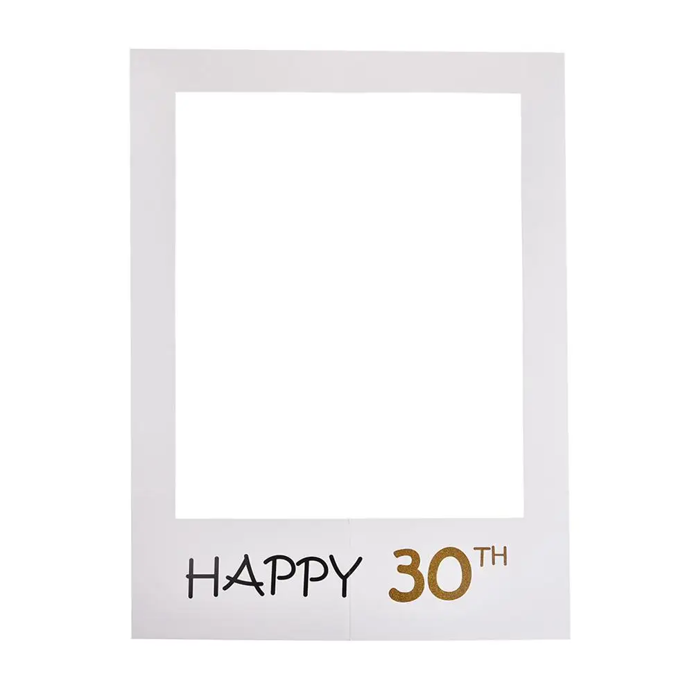 30th Chicinlife Happy 18/30/40/50th бумажная фоторамка реквизит фоторамка юбилей 30 лет украшения для вечеринки в честь Дня рождения Подарочные принадлежности - Цвет: 30th