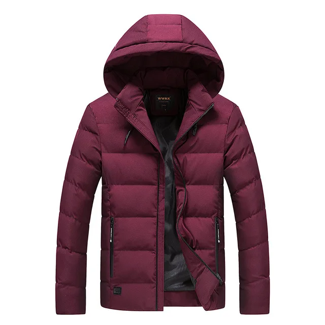 

Rlyaeiz 2018 Winter Jacket Men Slim Thickening Warm Top Quality Parka Men Zipper Hooded Jackets 7 Colors Casual Winter Coats Men