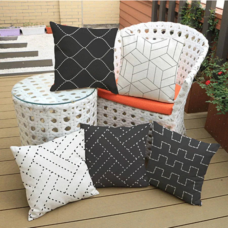 

Yellow flax Fabric Rhombus Cushion Cover Linen Blend Geometry Throw Pillow Cover Home Decor 45*45cm capa de almofada Best Sell