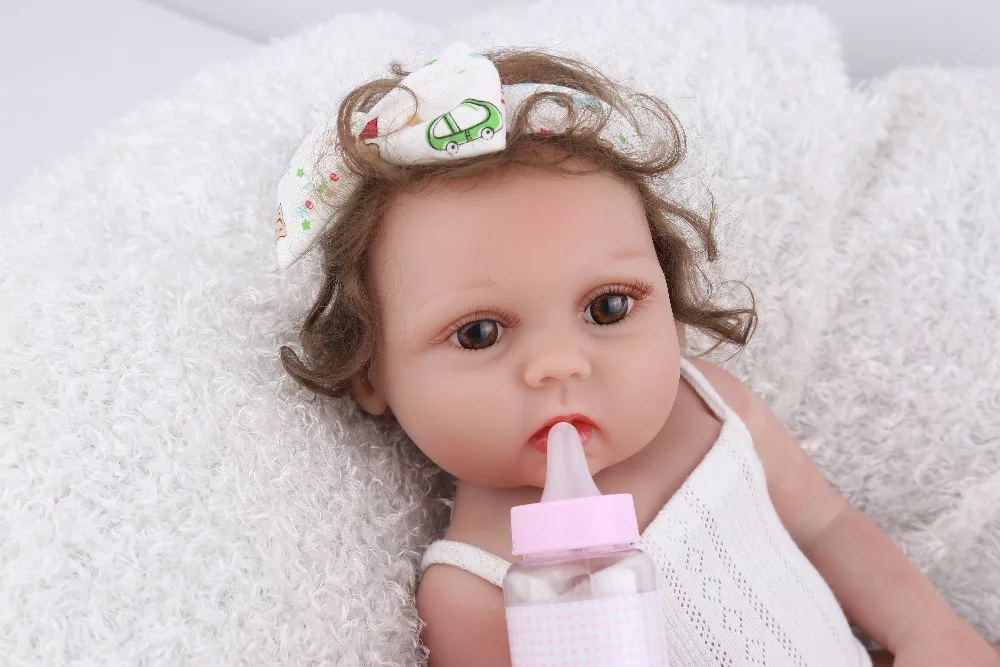 NPKDOLL Reborn Baby 17 дюймов полностью виниловая силиконовая кукла реалистичные детские