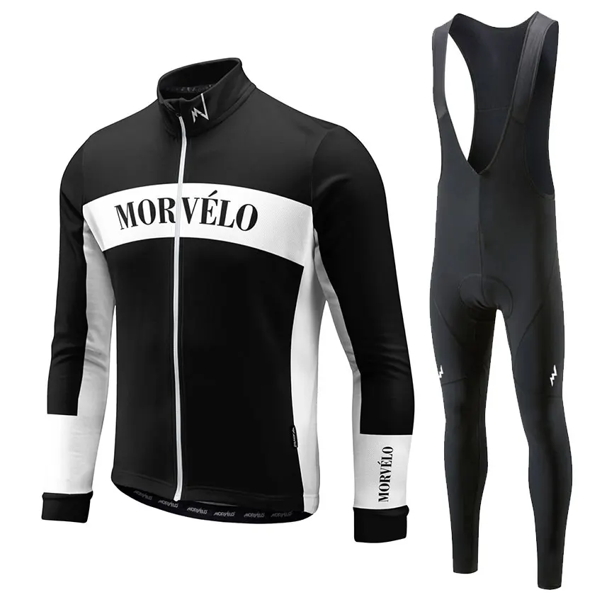 Высокое качество с длинными рукавами Morvelo команда осень дышащие топы майки для велоспорта длинный рукав комплект одежды для велоспорта