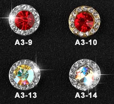 5pcs New Crystal Colourfu Nail Rhinestone Alloy Art Decorations DIY Glitter Rotatable 3D Jewelry Manicure Supplies | Красота и