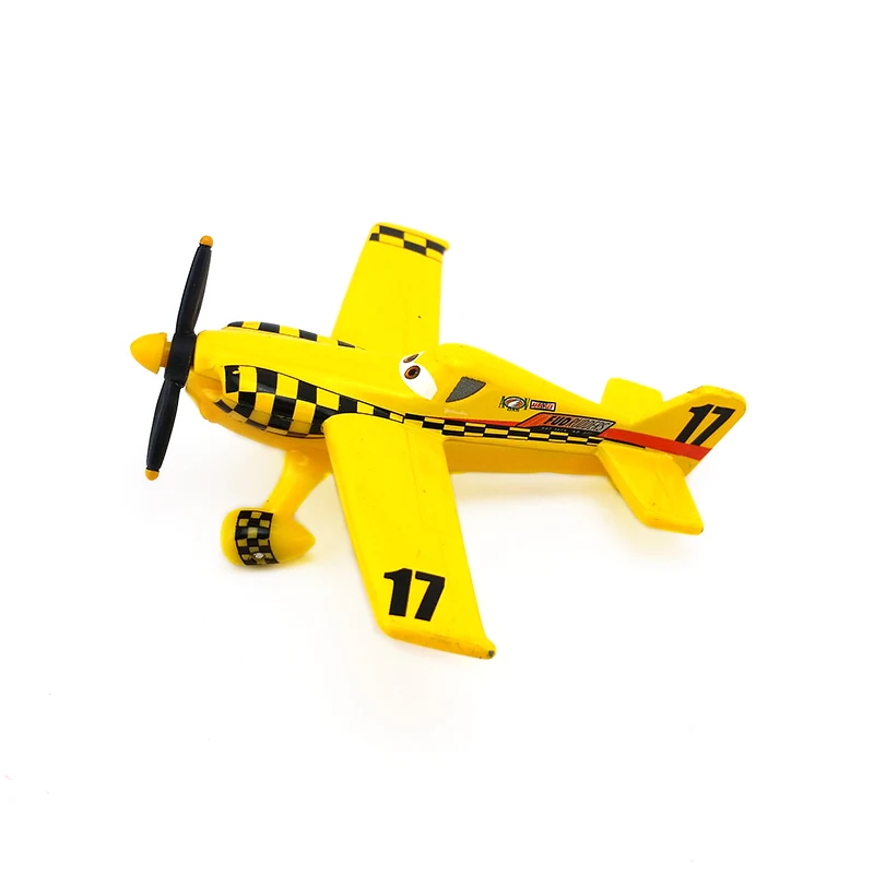 Дисней Pixar Planes No.17 желтая птичка металлический литой игрушечный самолёт 1:55