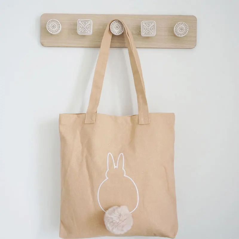 Pink with Rabbit UHHBCCR, однотонные вельветовые сумки на плечо, Экологичная сумка для покупок, сумка-тоут, посылка, сумки через плечо, кошельки, повседневные сумки для женщин - Цвет: Pink with Rabbit
