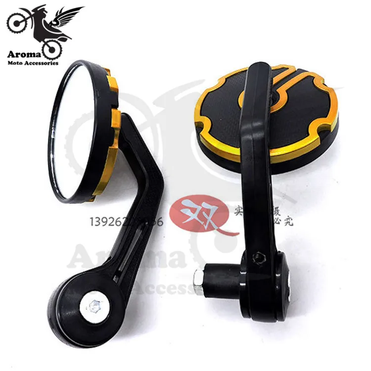 

5 colors round motorcycle handlebar end mirror moto bar end rearview mirror motorbike side mirror scooter grip ends mirrors part
