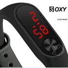 Мужские и женские повседневные спортивные часы с браслетом, светодиодные электронные цифровые наручные часы карамельных цветов с силиконовым ремешком, детские часы, 2019