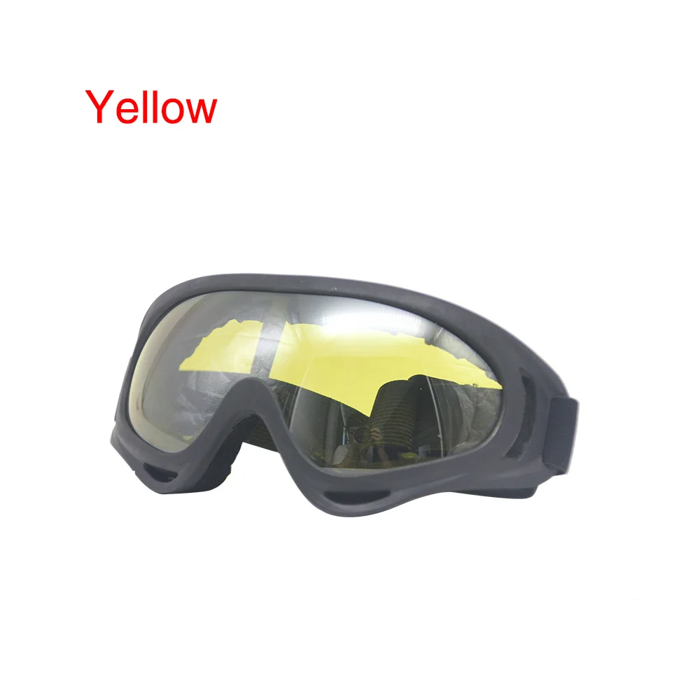 yellow Sclmotos-Новые мотоциклетные лыжные сноубордические пылезащитные очки линзы оправа Очки для активного спорта, ветрозащитные очки гонки - Цвет: yellow