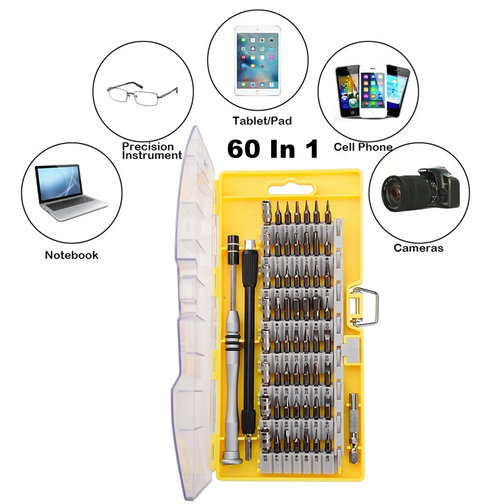 80/60 шт Набор прецизионных отверток с 56 магнитными драйверами Ремонтный