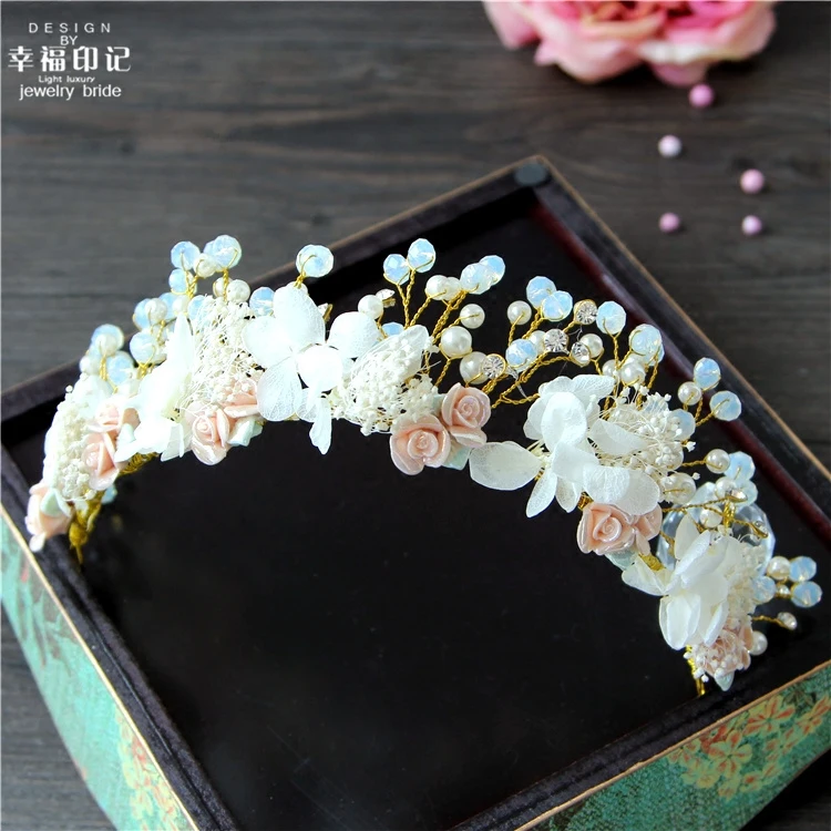 Корейский женский головной убор звезда невесты Sen вечные цветы с ручной короной