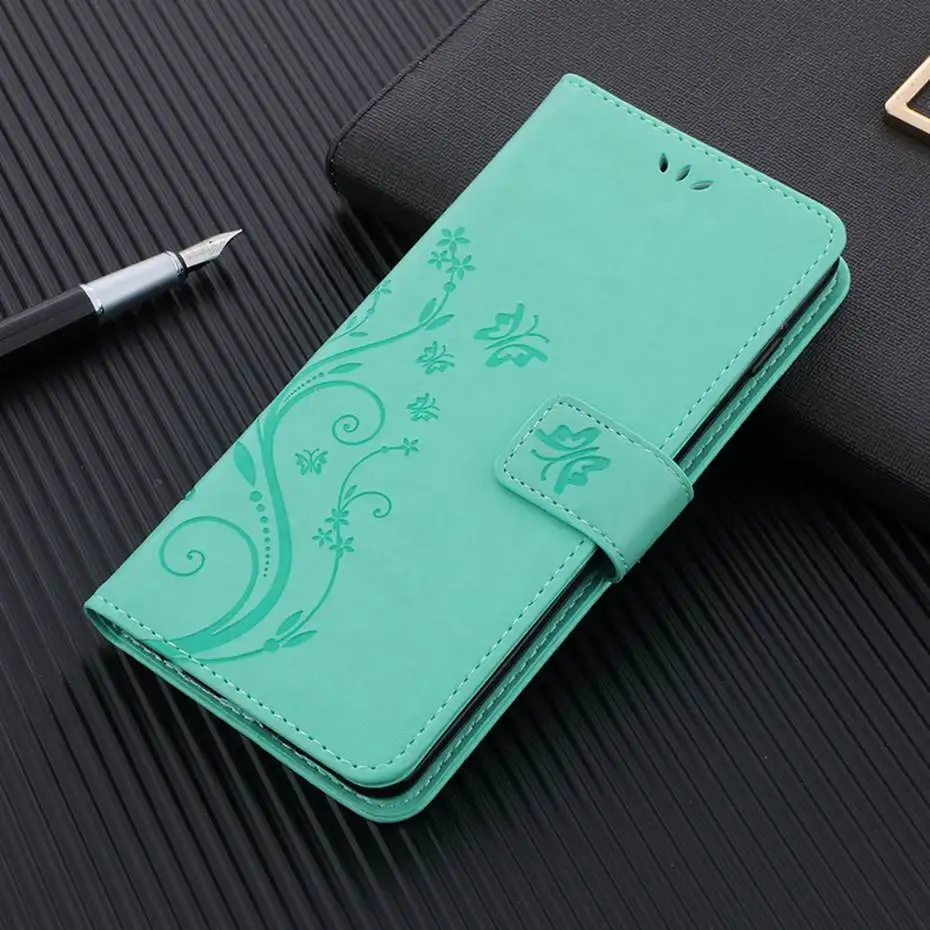 Green 3D Бабочка Флип Чехол для samsung Galaxy A40 Чехол кошелек чехол для телефона из искусственной кожи для samsung Galaxy A40 A405F A405 A 40 - Цвет: Green