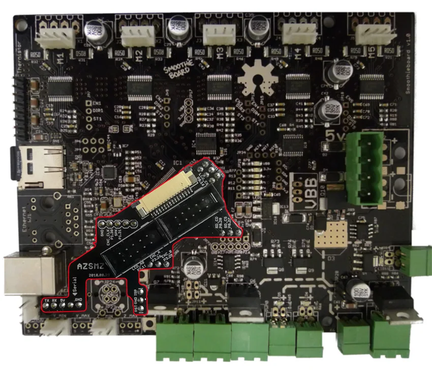 AZSMZ 12864 OLED Wi Fi ESP3D TF карта 3D принтер умный контроллер панель управления для Mini smart