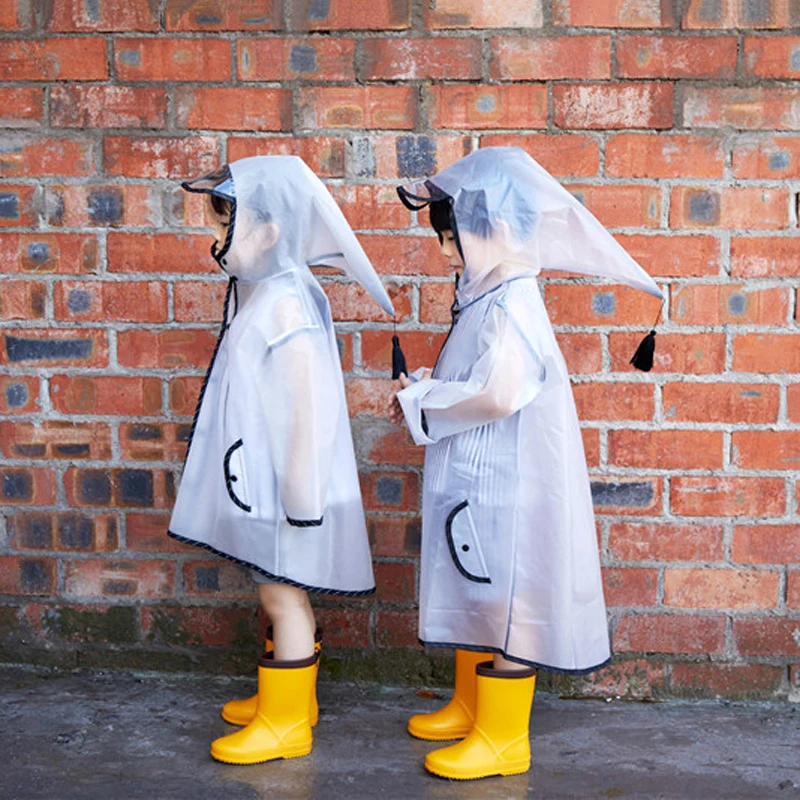 Детский непромокаемый плащ Fancytime из ЭВА ветрозащитный пончо для мальчиков и